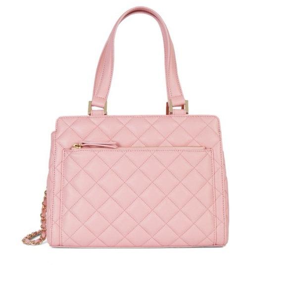 NWT❣️Saks Fifth Avenue Made in Italy Quilted Leather Satchel - Picture 2 of 3